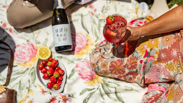 The Grove Strawberry Champagne Cocktail