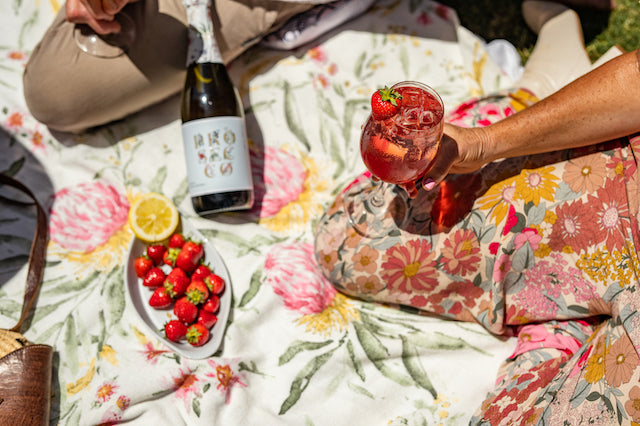 The Grove Strawberry Champagne Cocktail